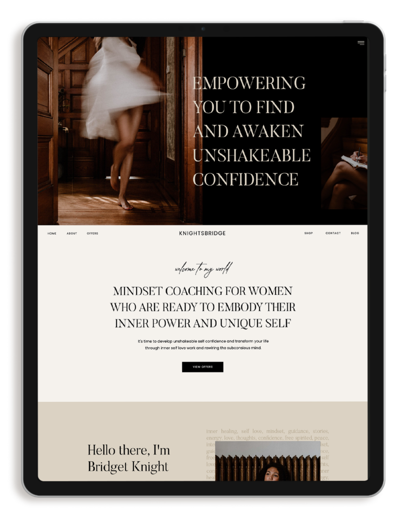 Showit Website Template for Coaches and Entrepreneurs
