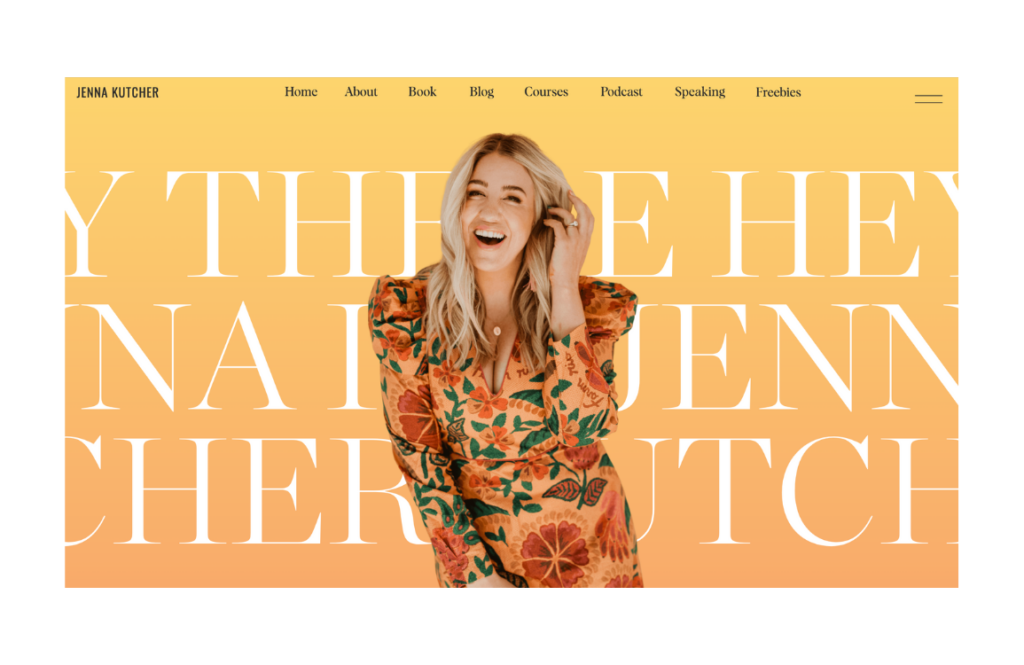 Jenna Kutcher Website Showit