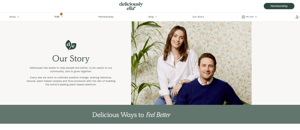 about page example of deliciously ella