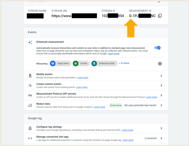 How to find Google Analytics ID for Showit